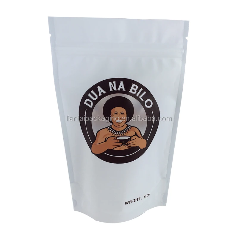 Stand Up Kava Pouches Matte Finished Plastic Bags With Zipper Product On