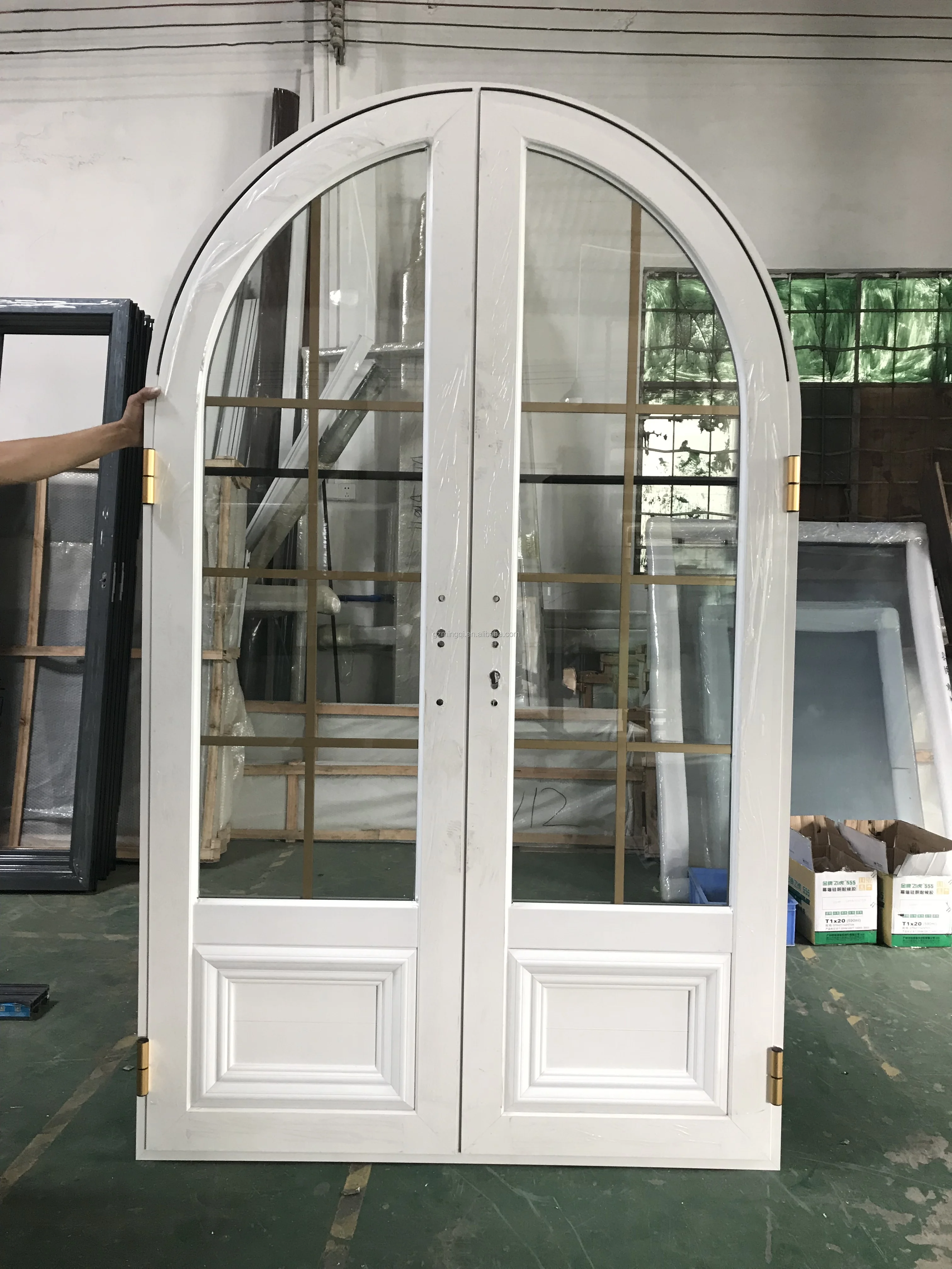 White Color Aluminum Arched Top Interior Doors Sliding - Buy Arched Top ...