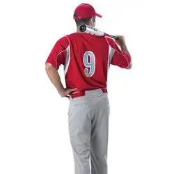 Alleson Youth 2 Button Short Sleeve Baseball Jersey