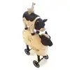 Cow Sheep Chicken Statue Ornament Garden Art Figurine Stack on Wheels 22cm