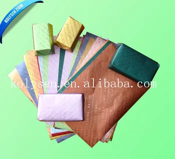 Embossed aluminum foil paper chocolate wrappers