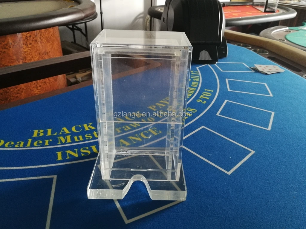 Custom Clear Acrylic Baccarat Poker Collection Cut Playing Card Holder
