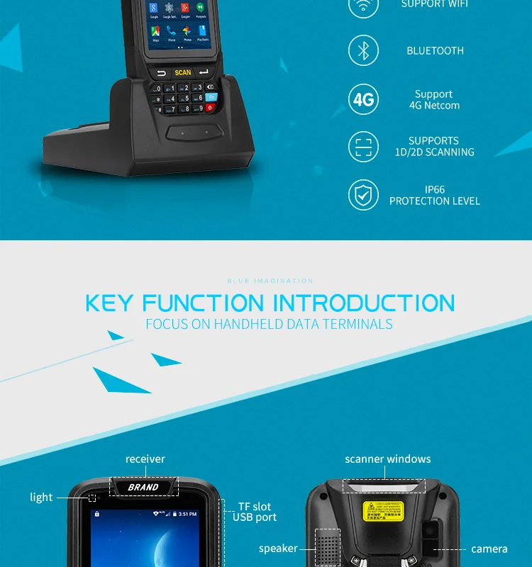 Wireless Mobile Rugged wifi gsm pocket handheld pda palm devices NFC rfid Reader android 1d 2d barcode scanner pda organizer 4G 