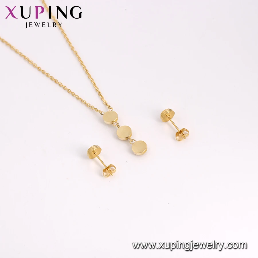 S-228 Xuping Acero Inoxidable Joyeria Women Gold Jewelry Necklace And ...