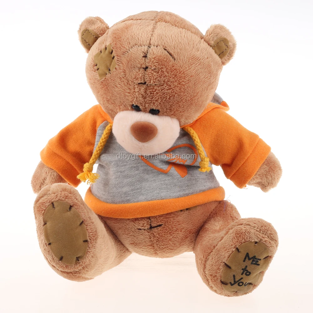 teddy bear wearing hoodie