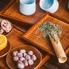 Wood tableware handmade rectangle tray for fruits tea sets