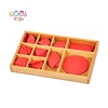 Early Learning Teaching Resources Wooden Educational Toys for Toddlers Montessori Mathematics Fraction Cut Outs 1 to 1/10