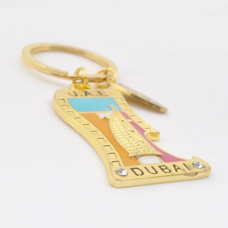 Custom Gold Burj Al Arab Dubai Keychain Uae Icons Souvenir Buy Burj