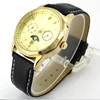 Hot Sale Golden Dial Moon phase Wrist Unisex Watches With Date Window