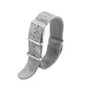 Men's Grey Suede Genuine Leather Military Watch Strap Band Nato G10 Fixed Lugs leather nato watch Strap