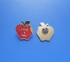 soft enamel apple badge lapel pin brooch with custom logo