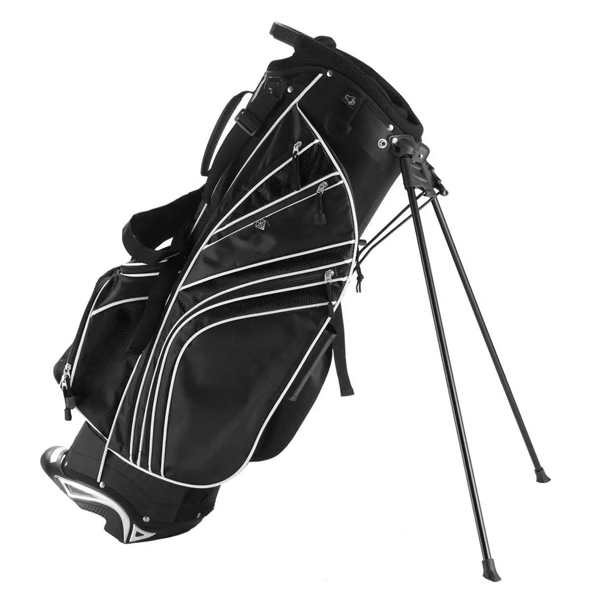 Dual Golf Bag Strap Find Deals On Line At Get Quotations Globe House Products Ghp 32 5 Black 6 Way Divider Polyester Fabric Golf Stand Bag