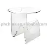 Clear Acrylic Round Top Magazine Table;Clear Acrylic Coffee Table;Clear Acrylic Lucite Cocktail Table
