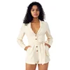 Solid Bandage Latest Design Sexy Long Sleeve Ladies Jumpsuit