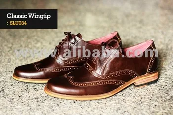 classic wingtip shoes