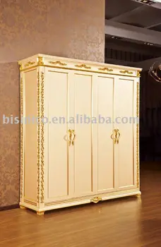 New Item Antique White And Gold Colour Hand Carved 4 Doors Wardrobe Made Of Wood With 24k Gold Plated Moq 1pc Buy Wardrobe Closet Wardrobe Bedroom