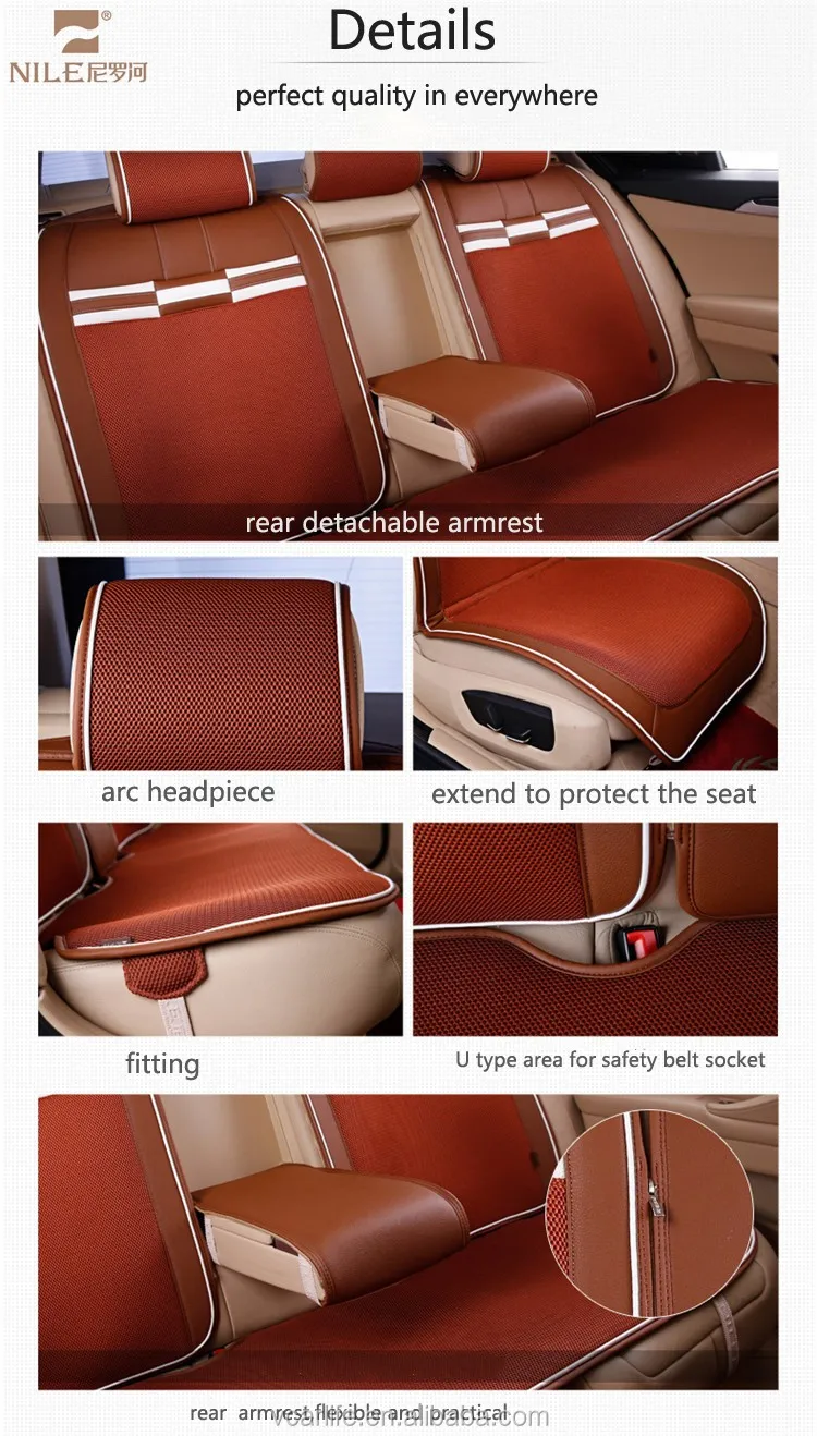 Five Seats Complete Set Dubai Wellfit Popular Pu Leather Car Seat Cover