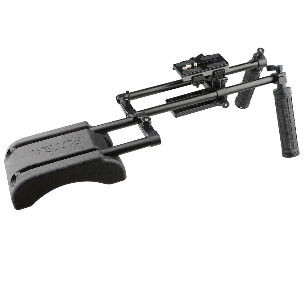 Aluminum dslr shoulder rig