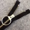 27 inch # 5 cupronickel double zipper open-end metal zipper -Large ring pull head DA8UR30