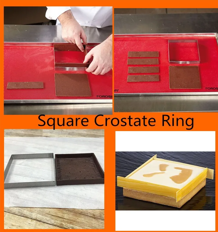 304 Stainless Steel Square Mousse Cake Ring Tart Ring Cake Decorating