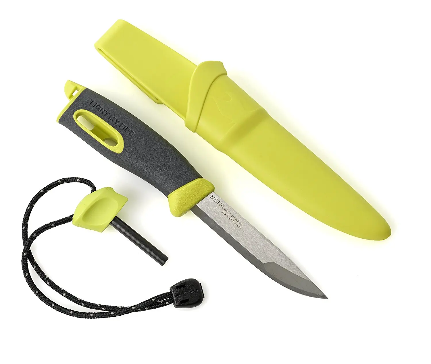 Light My Fire Swedish FireKnife with 9.5 cm (3.75 Inch) Sandvik Stainless Steel Blade and Swedish FireSteel Fire Starter