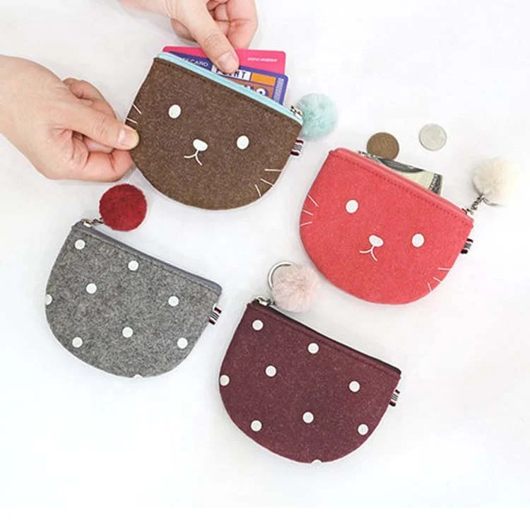 felt coin purse