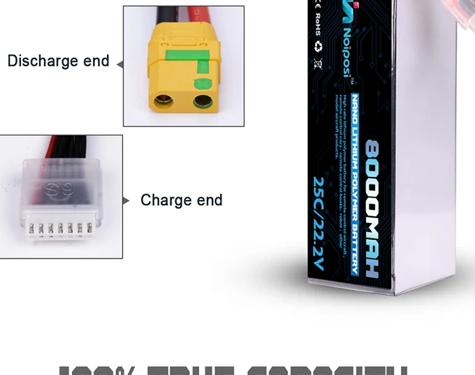 Agricultural Plant Protection UAV Drone Lipo Battery 22.2V 8000mAh with 2S 3S 4S 5S 6S