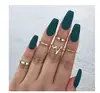 New fashion popular 5 piece wholesale Women Midi Boho Vintage Knuckle Wedding Gold Rings Set