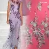 New arrived purple korean lace fabric sample lace available