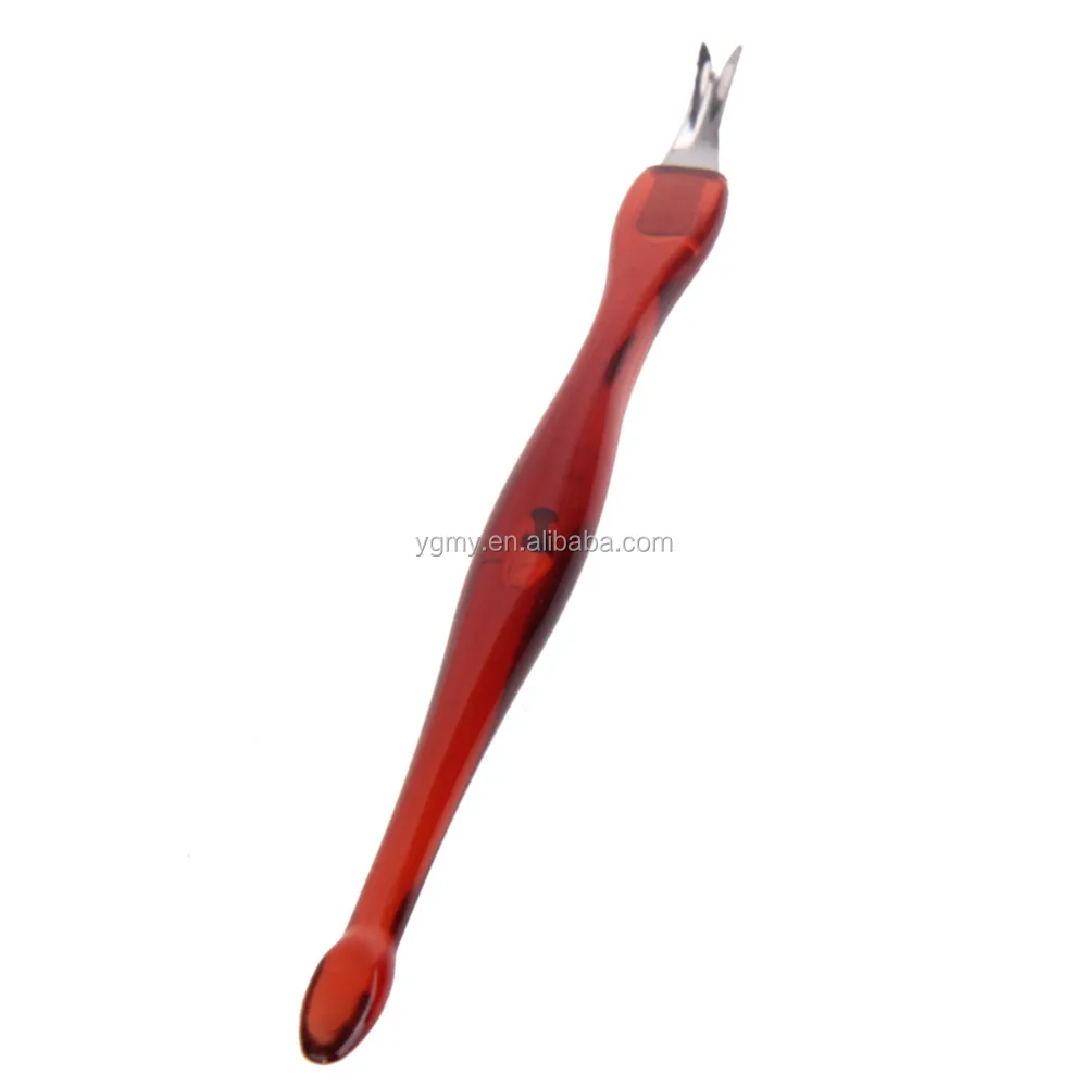 Nail Cuticle Pusher Stainless Steel Head Vshaped Blade Cuticle Trimmer