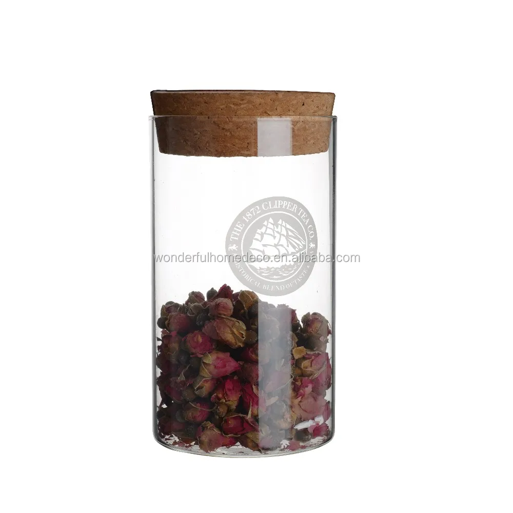 Factory Wholesale 400ml/13oz Glass Jars With Bamboo Lid,Tea/coffee