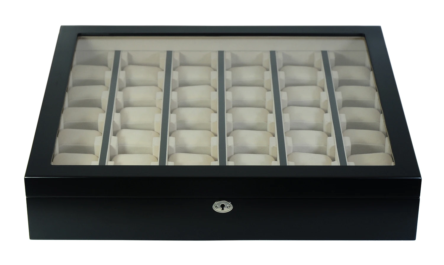 Sonny Wooden Watch Display Black Large Capacity Wall Hanging Desktop Display Rack For