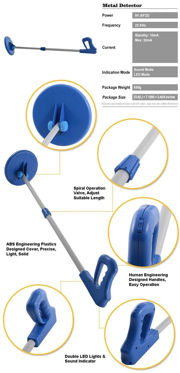 MD-1005 metal detector detail