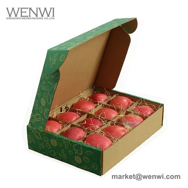 Custom Logo Corrugated Carton Apple Fruit Packaging Boxes Buy Apple