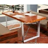 nature iron leg wood top table for dining room color style selectable solid wooden dinning table