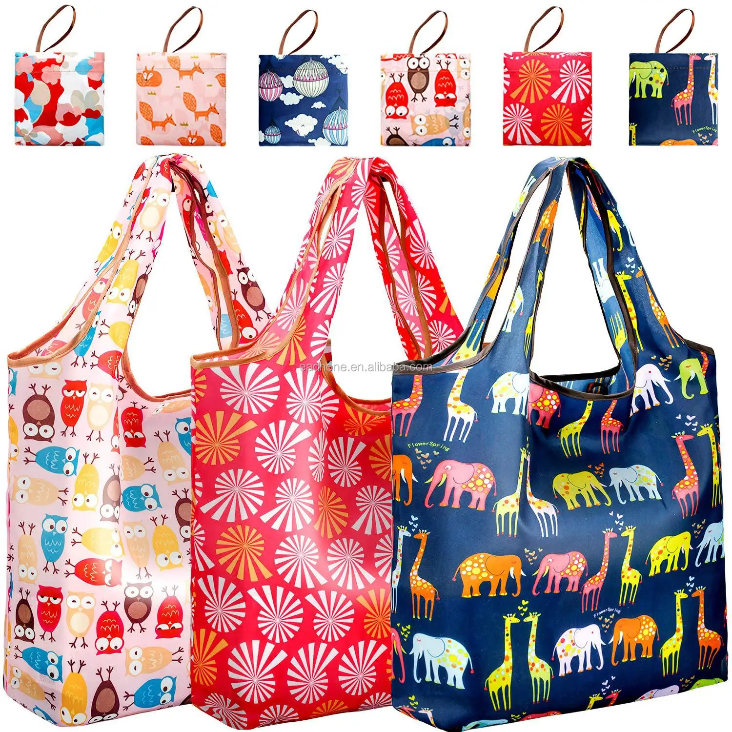Foldable Nylon Grocery Shopping Bag Reusable Tote Bag - Buy Resuable ...