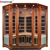red cedar or hemlock wood 6 person ceramic near and far IR cabin sauna