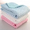 2017 Amazon Wholesale Eco-Friendly Two Layers Minky Dot Fabric Baby Blanket,Baby Minky Dot Blanket