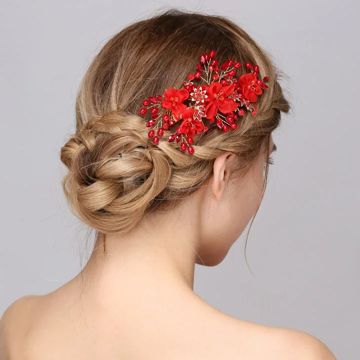 Fleurs mariage Accessoires cheveux épingles peigne Bridal clips perles Crystal 