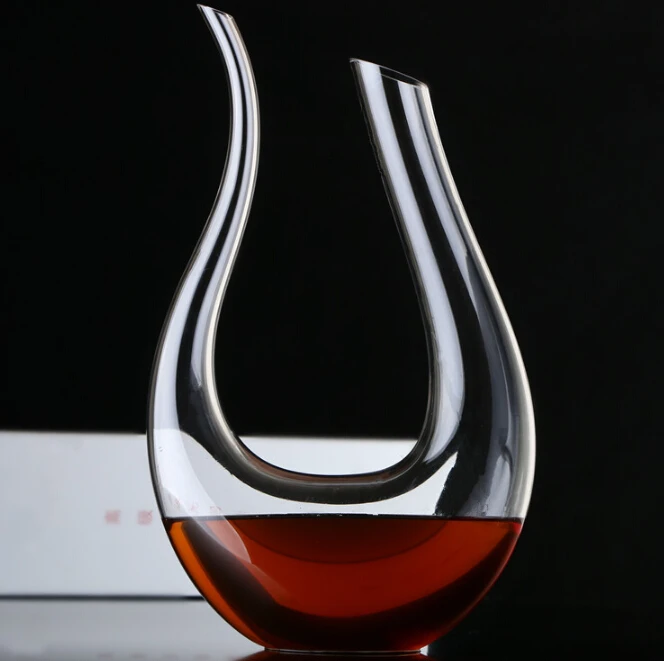Wholesale 1500ml U Shape Wine Decanter Luxurious Crystal Red Wine