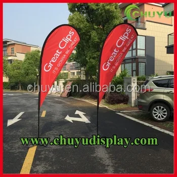 Factory Price Custom Subway Advertising Teardrop Flags Banners