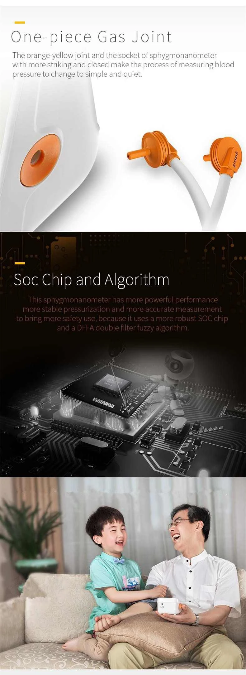 YUWELL Automatic digital blood pressure monitor for measure blood pressure and pulse