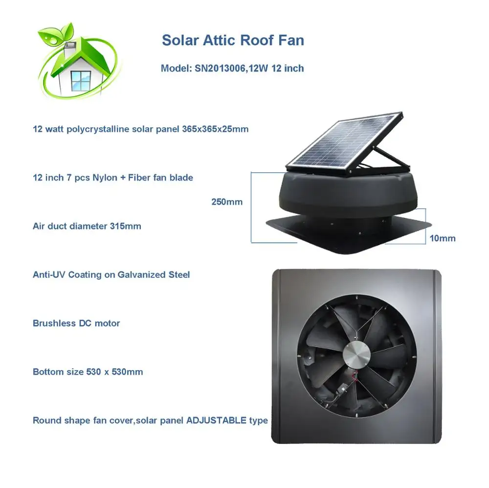 Vent Kits Simple Installation Air Extrator Power Rechargeable Solar