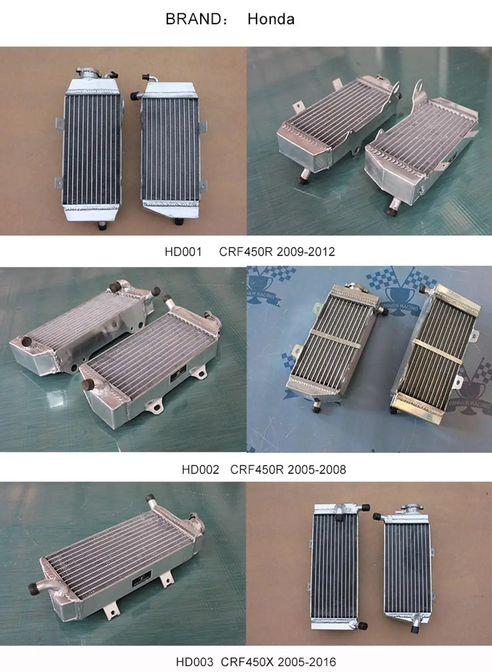 Aluminum Pit Bike Radiator/motorcycle Parts For Crf150r 2007-2016 - Buy