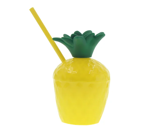 Plastic Pineapple Drinking Cup With Straw Buy Pineapple Cup With