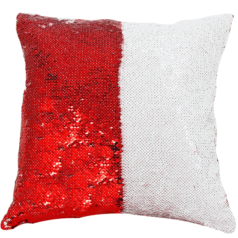 40x40cm Decorative Custom Pillow Cases Facebook Reversible Sequin