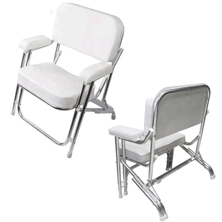Marine Hardware Supplier Yacht Premium Folding Deck Chair Boat Seat With Aluminum Frame