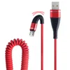2019 NEW Stretchable spring micro usb cable mobile phone 2.4A fast charging data line mfi wire cable