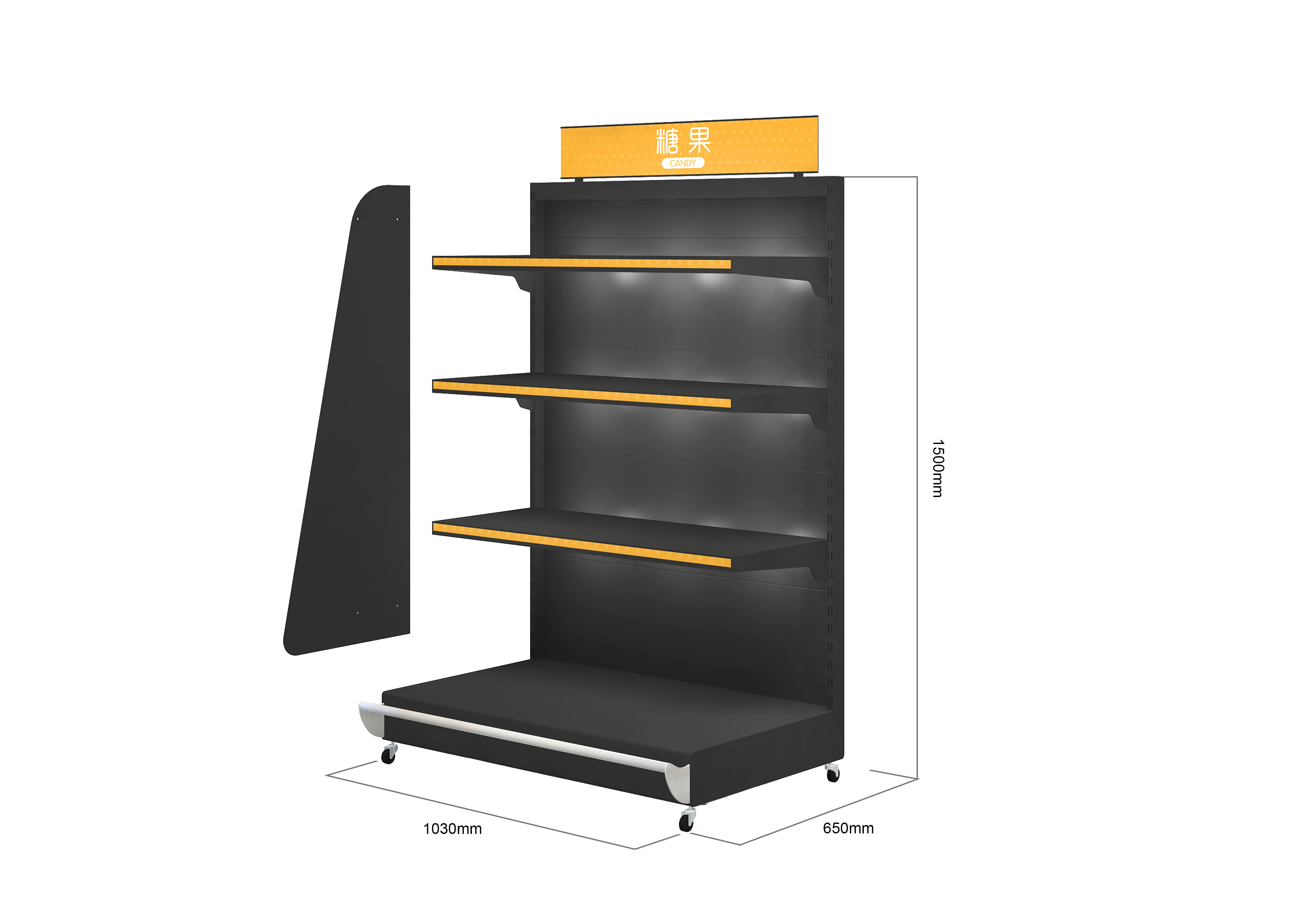 Hot Sale Adjustable Display Rack Supermarket Bulk Food Display Shelf