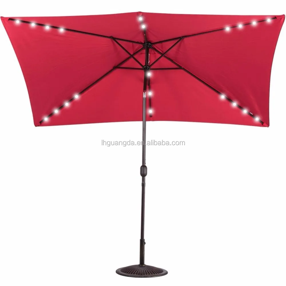 Rectangular Solar Powered Led Lighted Outdoor Patio Umbrella Buy Rectangular Patio Umbrella Outdoor Umbrella Solar Powered Umbrella Product On Alibaba Com